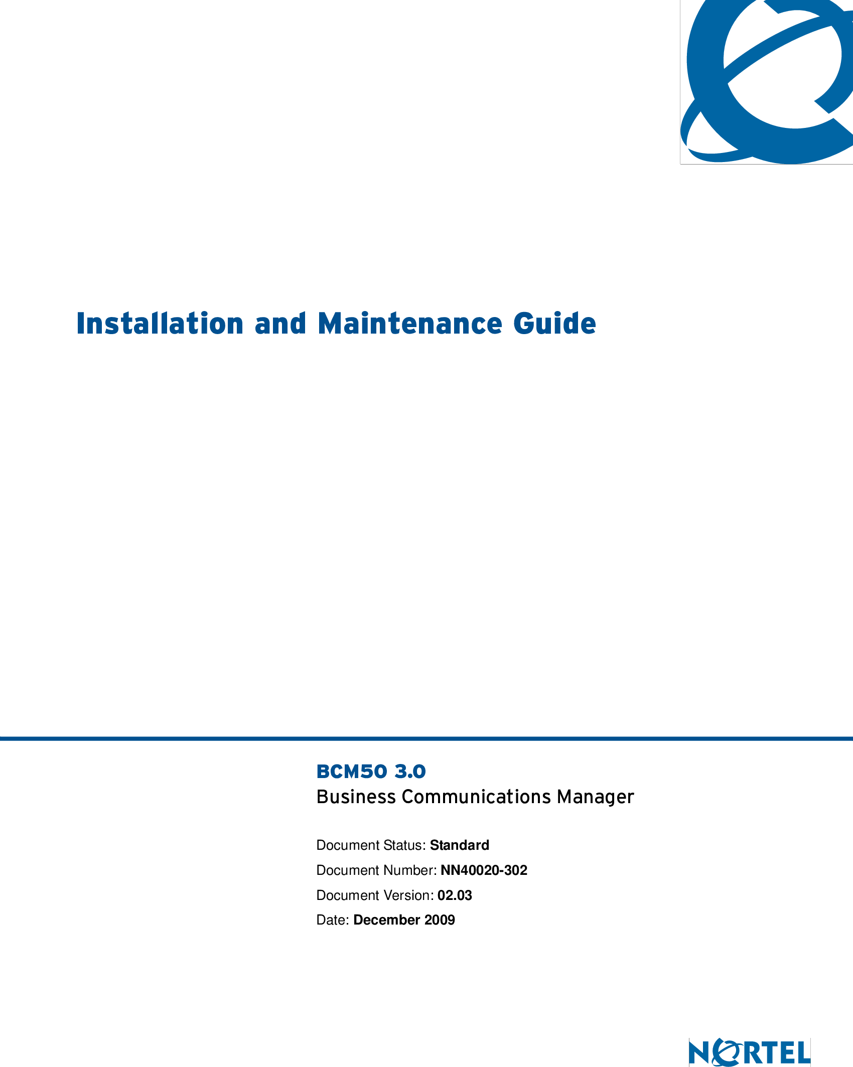 Page 1 of 1 - Avaya Avaya-Bcm50-Installation-And-Maintenance-Manual-  Avaya-bcm50-installation-and-maintenance-manual