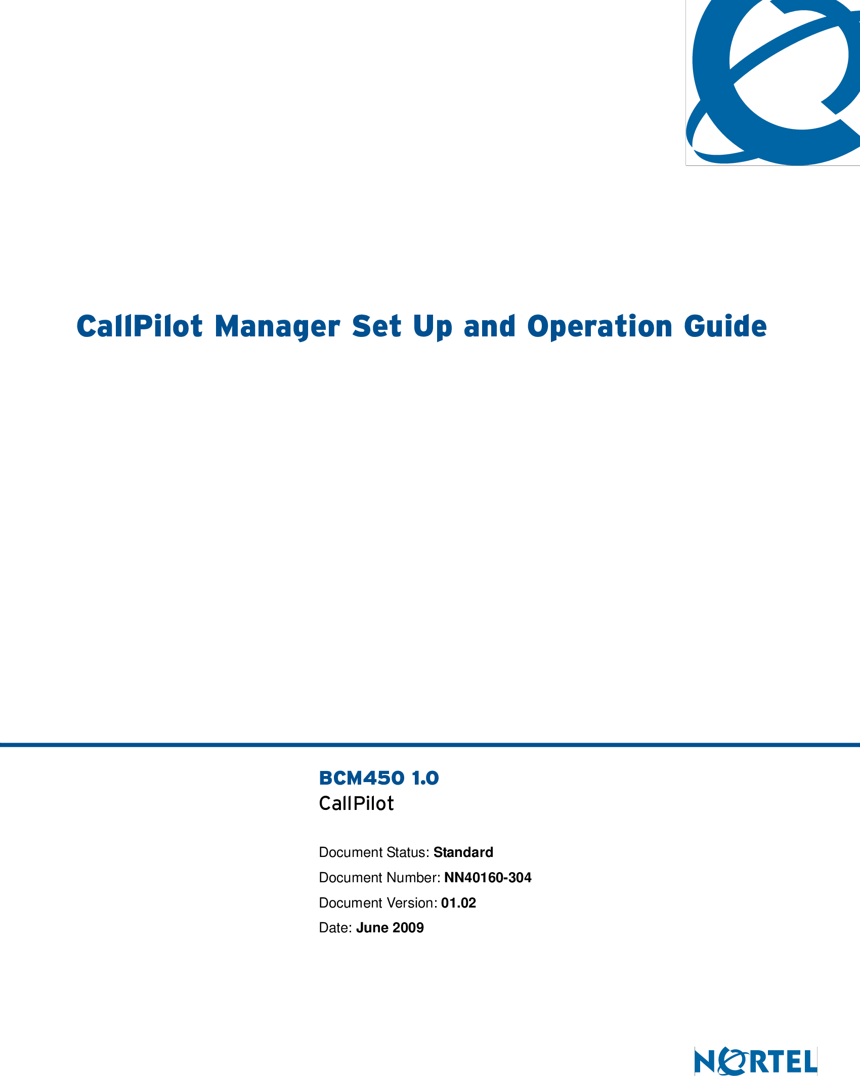 Page 1 of 1 - Avaya Avaya-Business-Communications-Manager-450-1-0-Callpilot-Manager-Users-Manual-  Avaya-business-communications-manager-450-1-0-callpilot-manager-users-manual