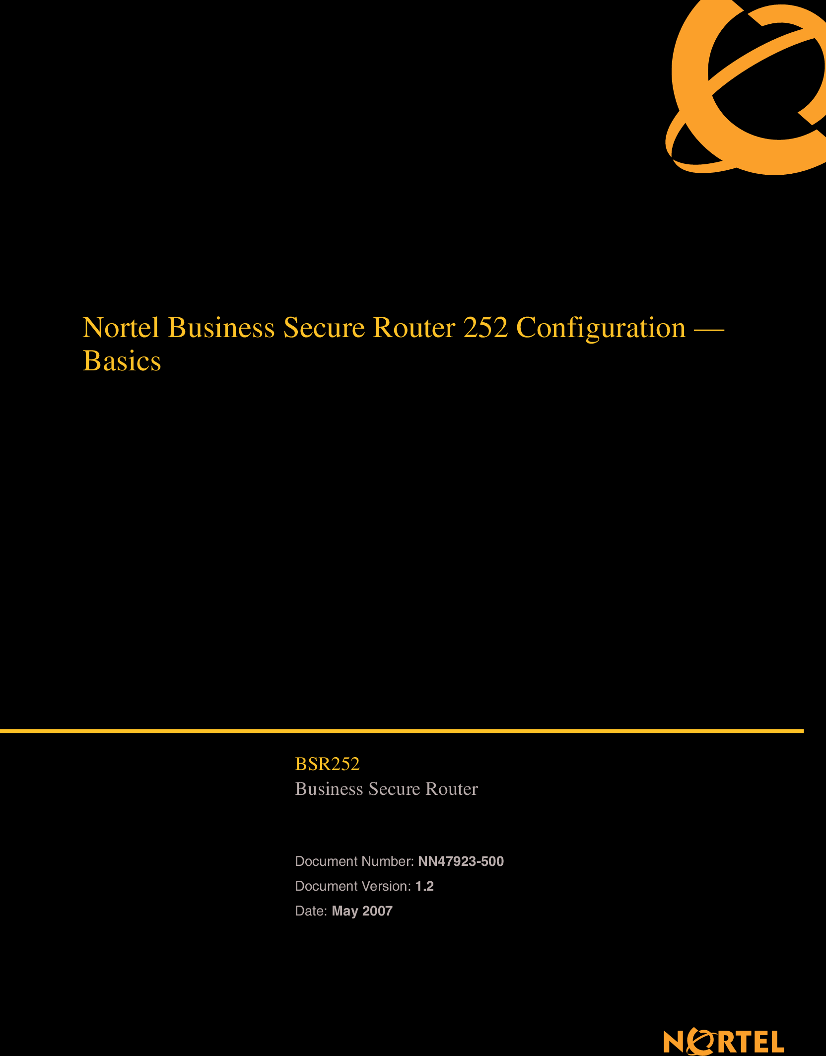 Page 1 of 1 - Avaya Avaya-Business-Secure-Router-252-Configuration-Basics-Configuration-Manual-  Avaya-business-secure-router-252-configuration-basics-configuration-manual