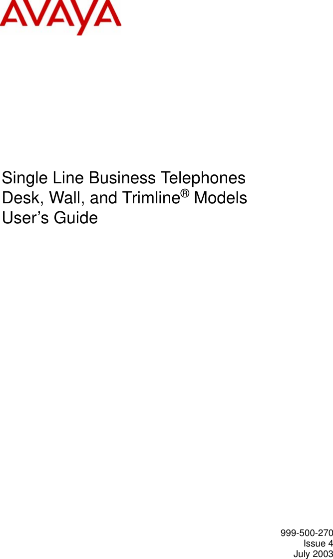 Page 1 of 10 - Avaya Avaya-Desk-Users-Manual-  Avaya-desk-users-manual