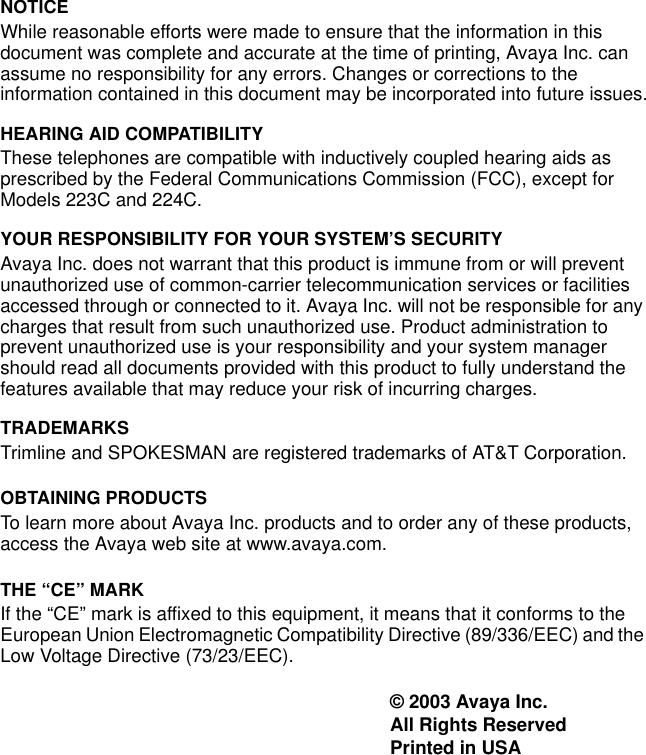 Page 2 of 10 - Avaya Avaya-Desk-Users-Manual-  Avaya-desk-users-manual