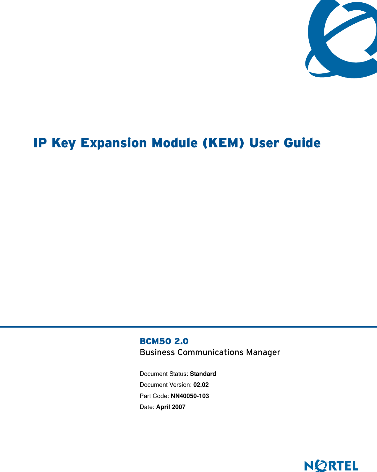 Page 1 of 12 - Avaya Avaya-Ip-Key-Expansion-Module-Kem-User-Guide- [NN40050-103] IP Key Expansion Module (KEM) User Guide  Avaya-ip-key-expansion-module-kem-user-guide