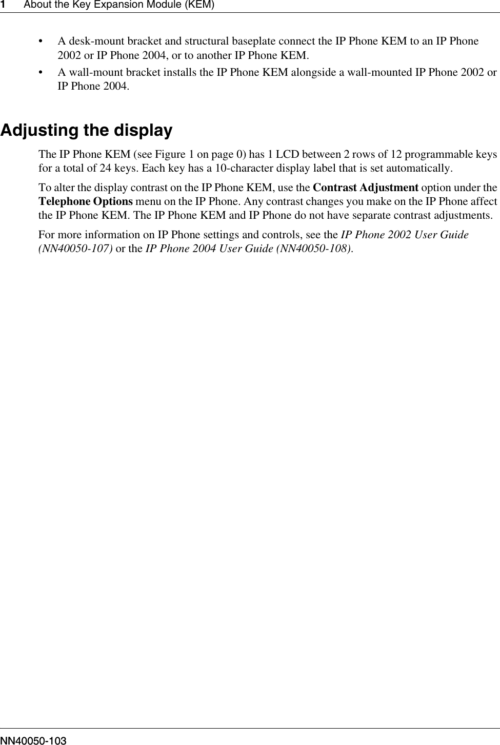 Page 4 of 12 - Avaya Avaya-Ip-Key-Expansion-Module-Kem-User-Guide- [NN40050-103] IP Key Expansion Module (KEM) User Guide  Avaya-ip-key-expansion-module-kem-user-guide