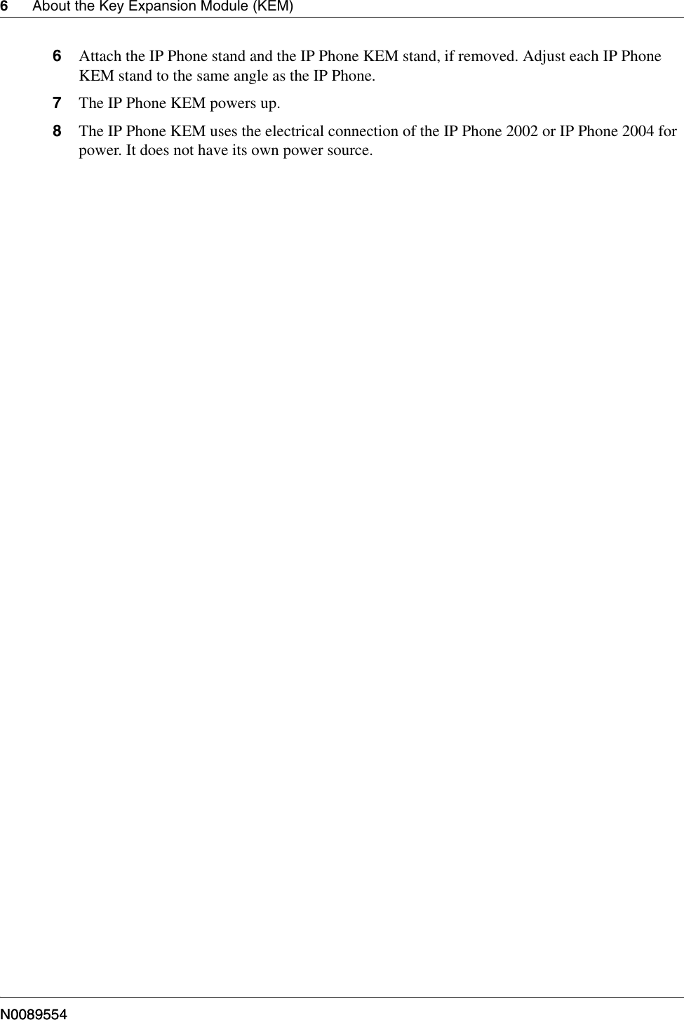 Page 6 of 12 - Avaya Avaya-Ip-Key-Expansion-Module-Kem-User-Guide- IP Key Expansion Module (KEM) User Guide  Avaya-ip-key-expansion-module-kem-user-guide