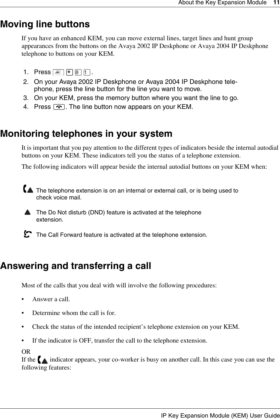 Page 11 of 12 - Avaya Avaya-Ip-Key-Expansion-Module-Kem-User-Guide-  Avaya-ip-key-expansion-module-kem-user-guide