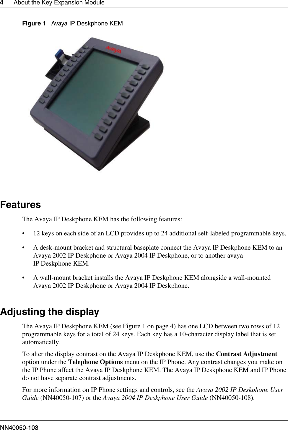 Avaya Ip Key Expansion Module Kem User Guide