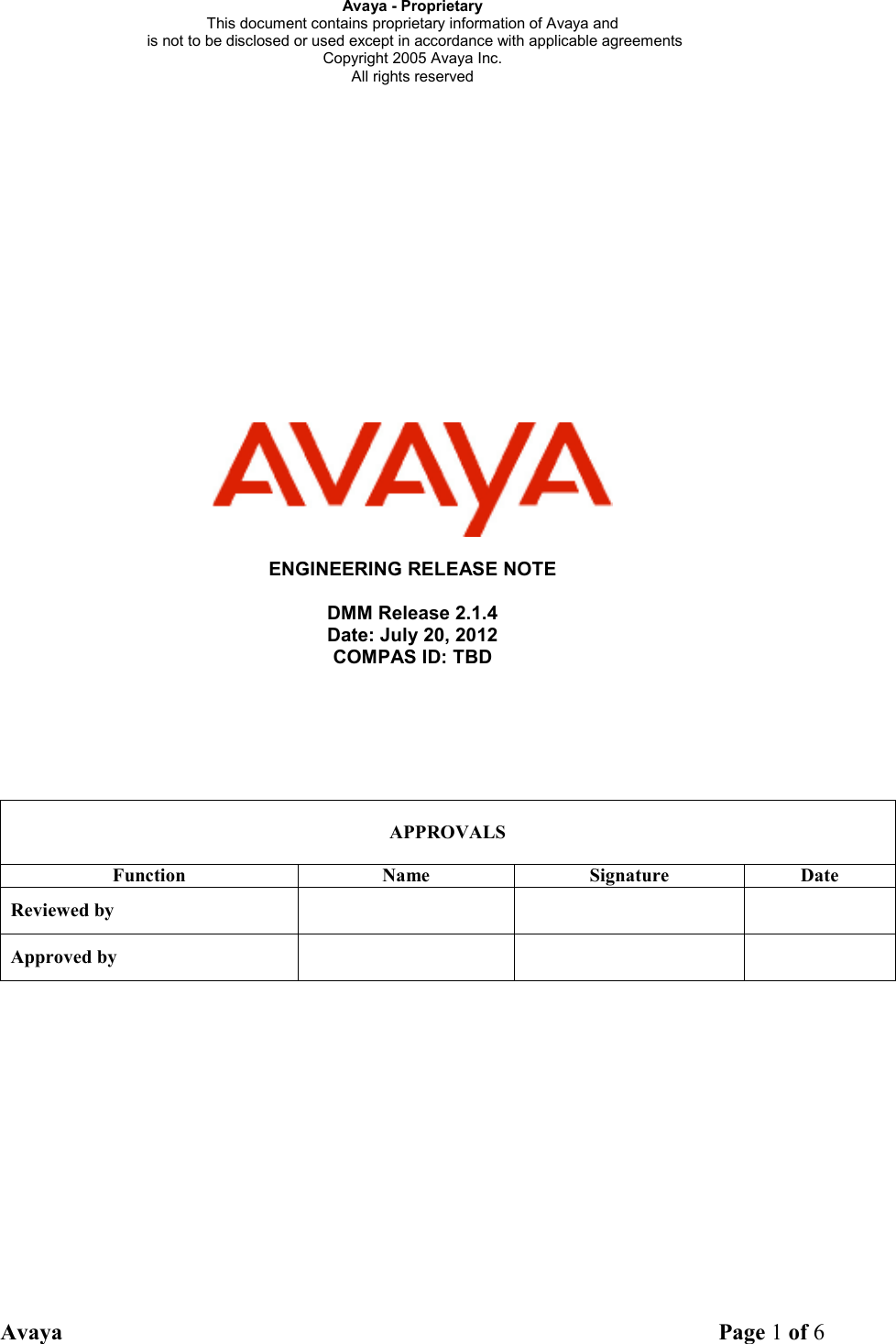Page 1 of 6 - Avaya Avaya-Ip-Office-Data-Migration-Manager-2-1-4-Users-Manual DMM_IPO_2.1.4_ReleaseNotes