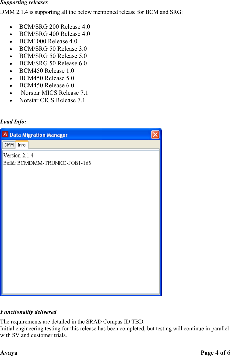 Page 4 of 6 - Avaya Avaya-Ip-Office-Data-Migration-Manager-2-1-4-Users-Manual DMM_IPO_2.1.4_ReleaseNotes