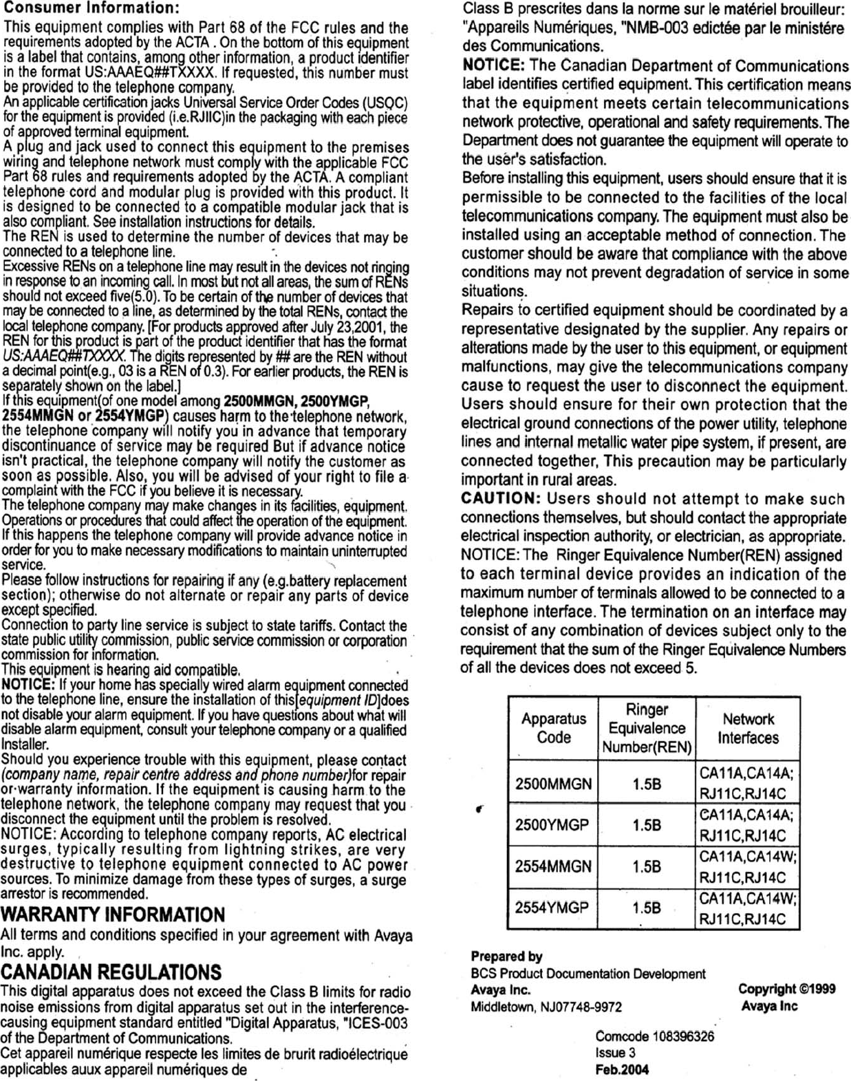 Page 4 of 4 - Avaya Avaya-Lucent-2500-Mmgn-Quick-Reference-Guide-  Avaya-lucent-2500-mmgn-quick-reference-guide
