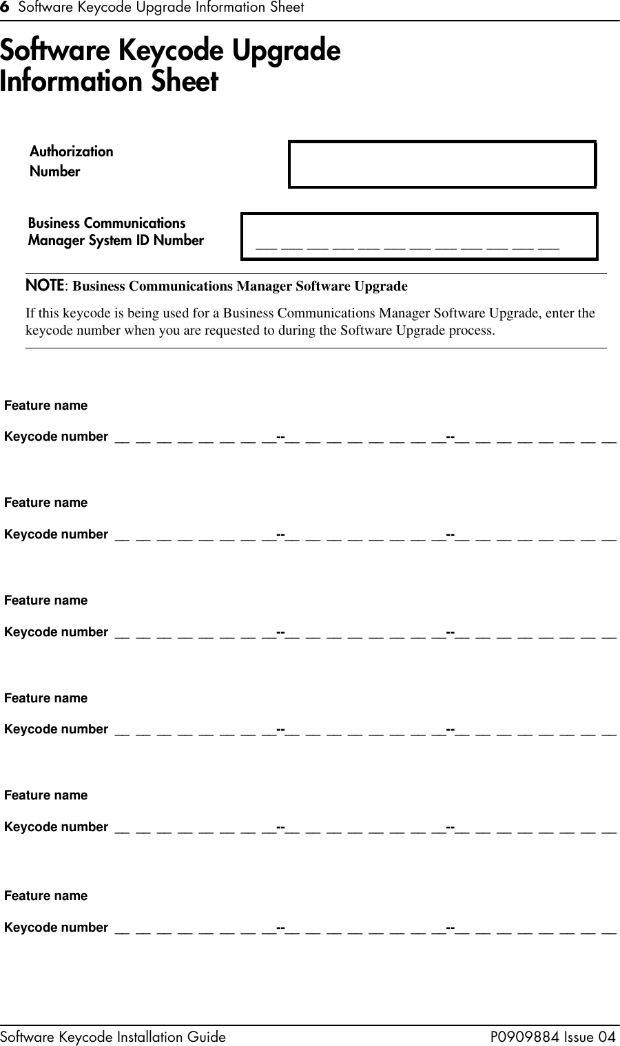 Page 6 of 6 - Avaya Avaya-Software-Keycode-Installation-Guide- Software Keycode Installation Guide  Avaya-software-keycode-installation-guide