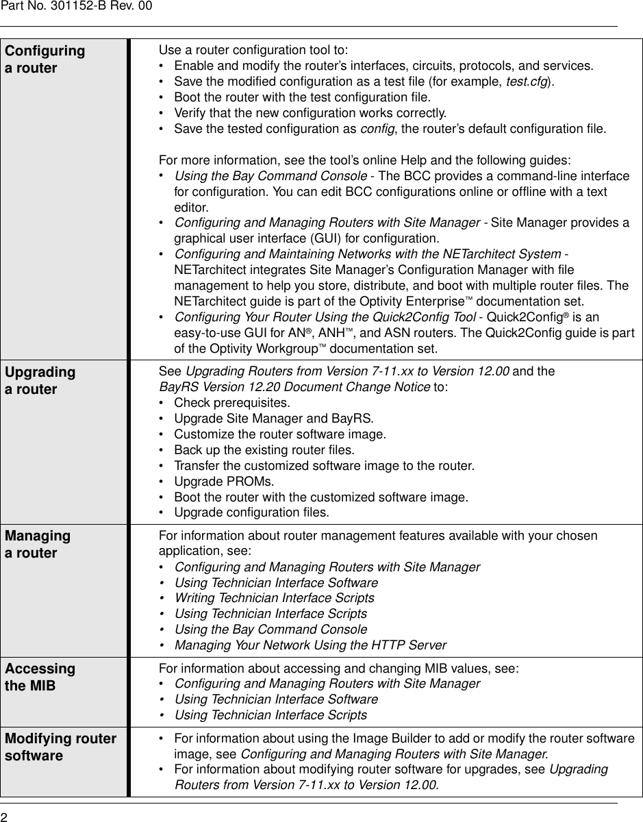 Page 2 of 6 - Avaya Avaya-Task-Map-Configuring-Routers-And-Protocols-Users-Manual- V 12.20, Task Map- Configuring Routes And Protocols  Avaya-task-map-configuring-routers-and-protocols-users-manual