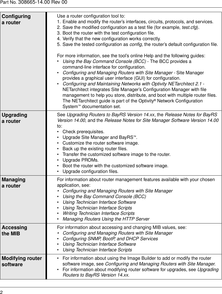 Page 2 of 6 - Avaya Avaya-Task-Map-Configuring-Routers-And-Protocols-Version-14-00-Users-Manual- Sept 99, Task Map- Configuring Routers And Protocols  Avaya-task-map-configuring-routers-and-protocols-version-14-00-users-manual