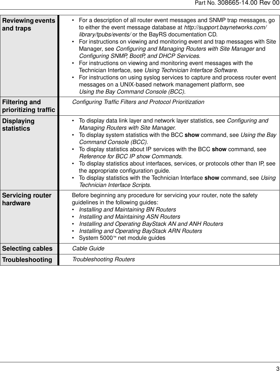 Page 3 of 6 - Avaya Avaya-Task-Map-Configuring-Routers-And-Protocols-Version-14-00-Users-Manual- Sept 99, Task Map- Configuring Routers And Protocols  Avaya-task-map-configuring-routers-and-protocols-version-14-00-users-manual