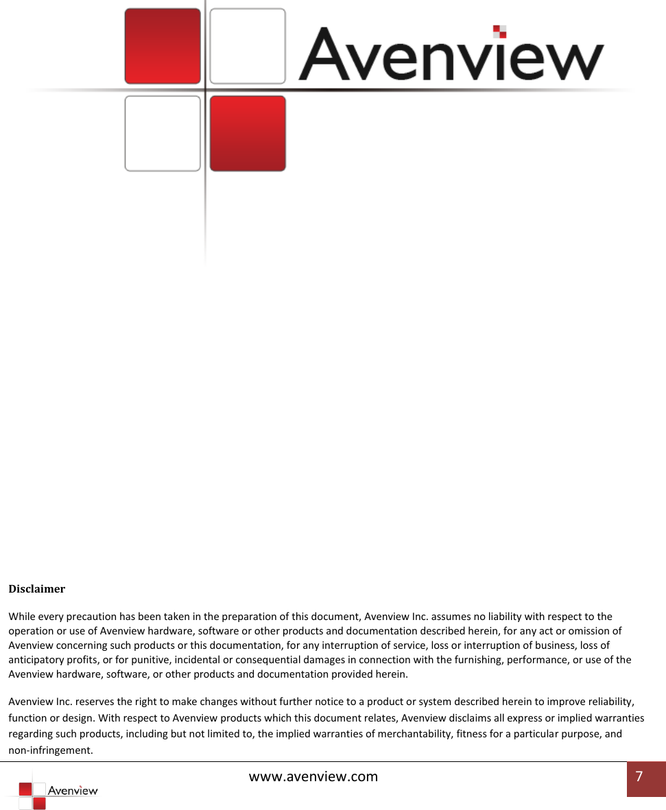 Page 7 of 7 - Avenview Avenview-C-Mdp-Dvi-Users-Manual- C-MDP-DVI User Guide  Avenview-c-mdp-dvi-users-manual