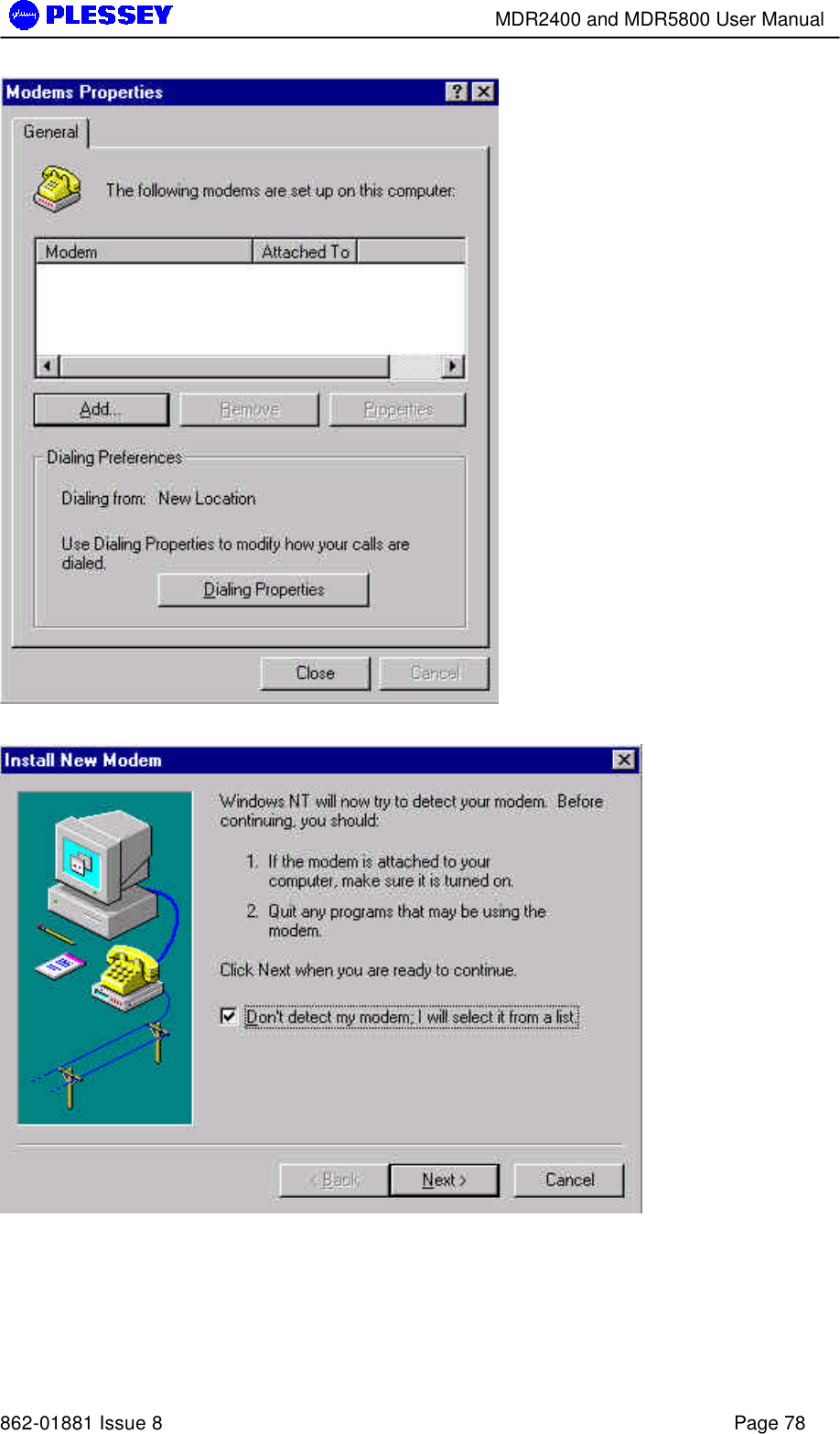        MDR2400 and MDR5800 User Manual   862-01881 Issue 8    Page 78     