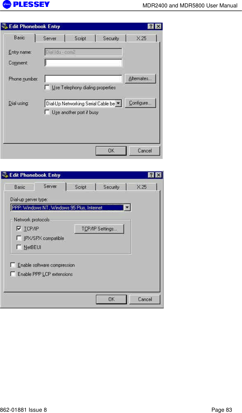        MDR2400 and MDR5800 User Manual   862-01881 Issue 8    Page 83     