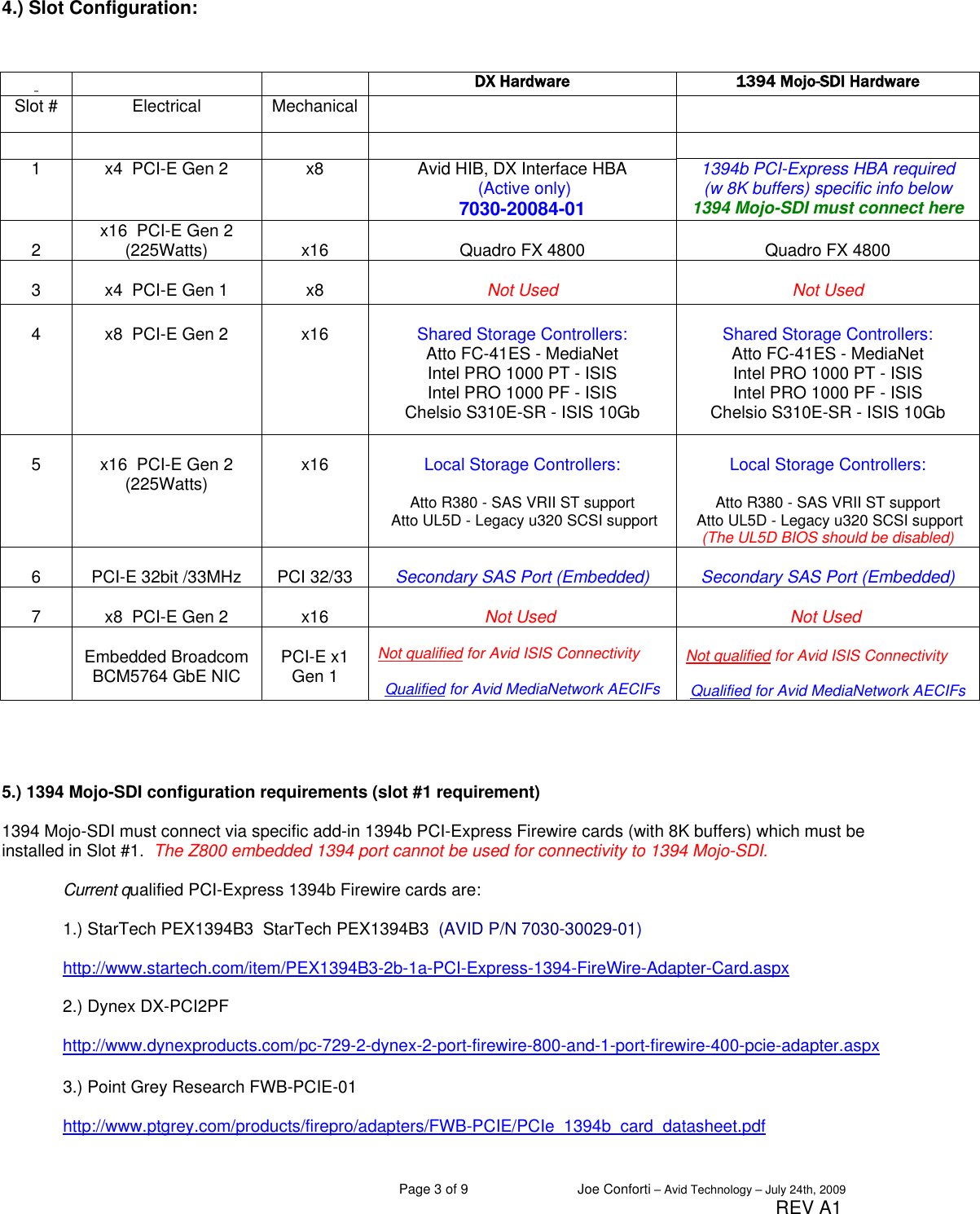 Page 3 of 9 - Avid-Technology Avid-Technology-Hp-Z800-Users-Manual- Avid Configuration Guidelines  Avid-technology-hp-z800-users-manual