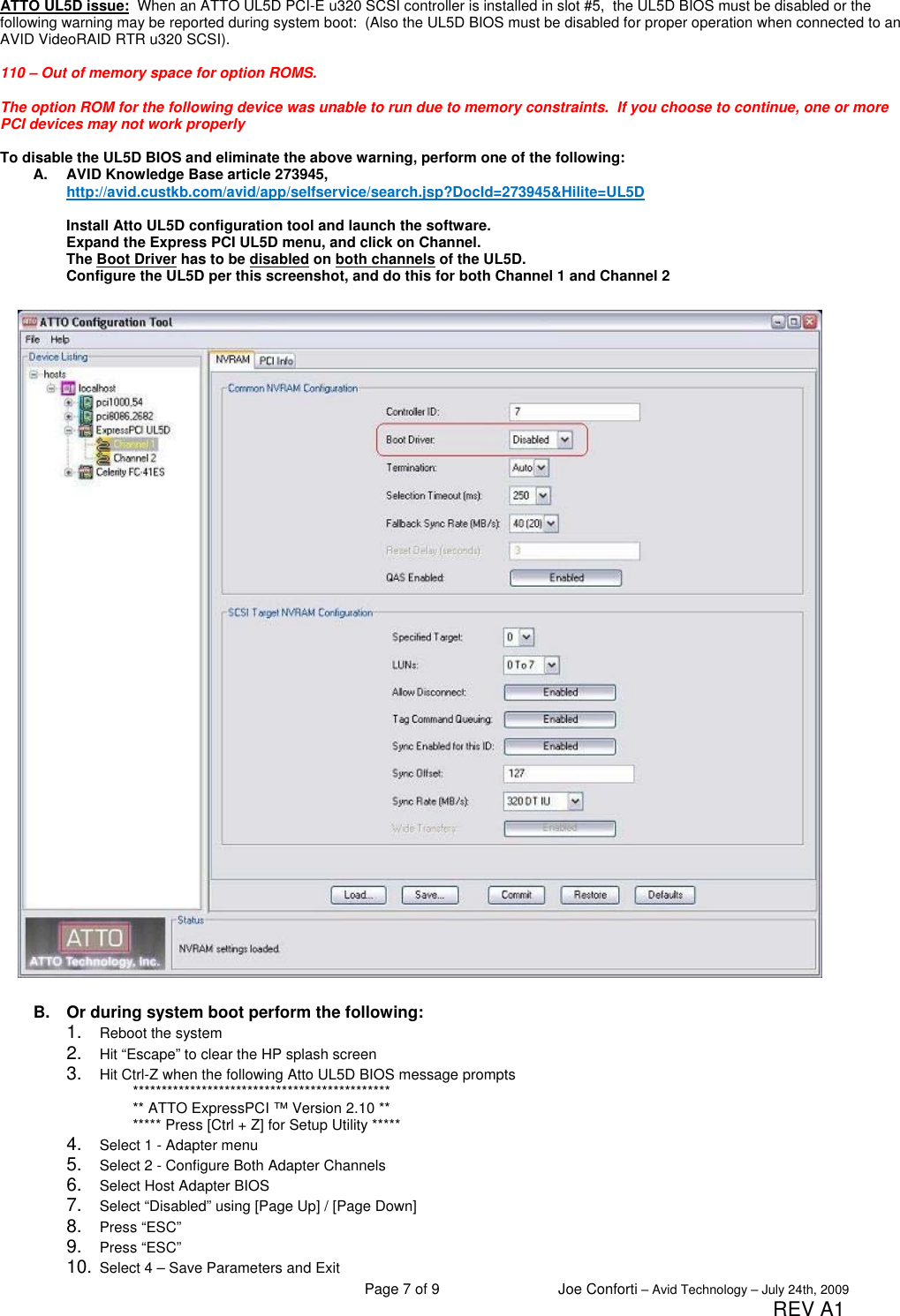 Page 7 of 9 - Avid-Technology Avid-Technology-Hp-Z800-Users-Manual- Avid Configuration Guidelines  Avid-technology-hp-z800-users-manual