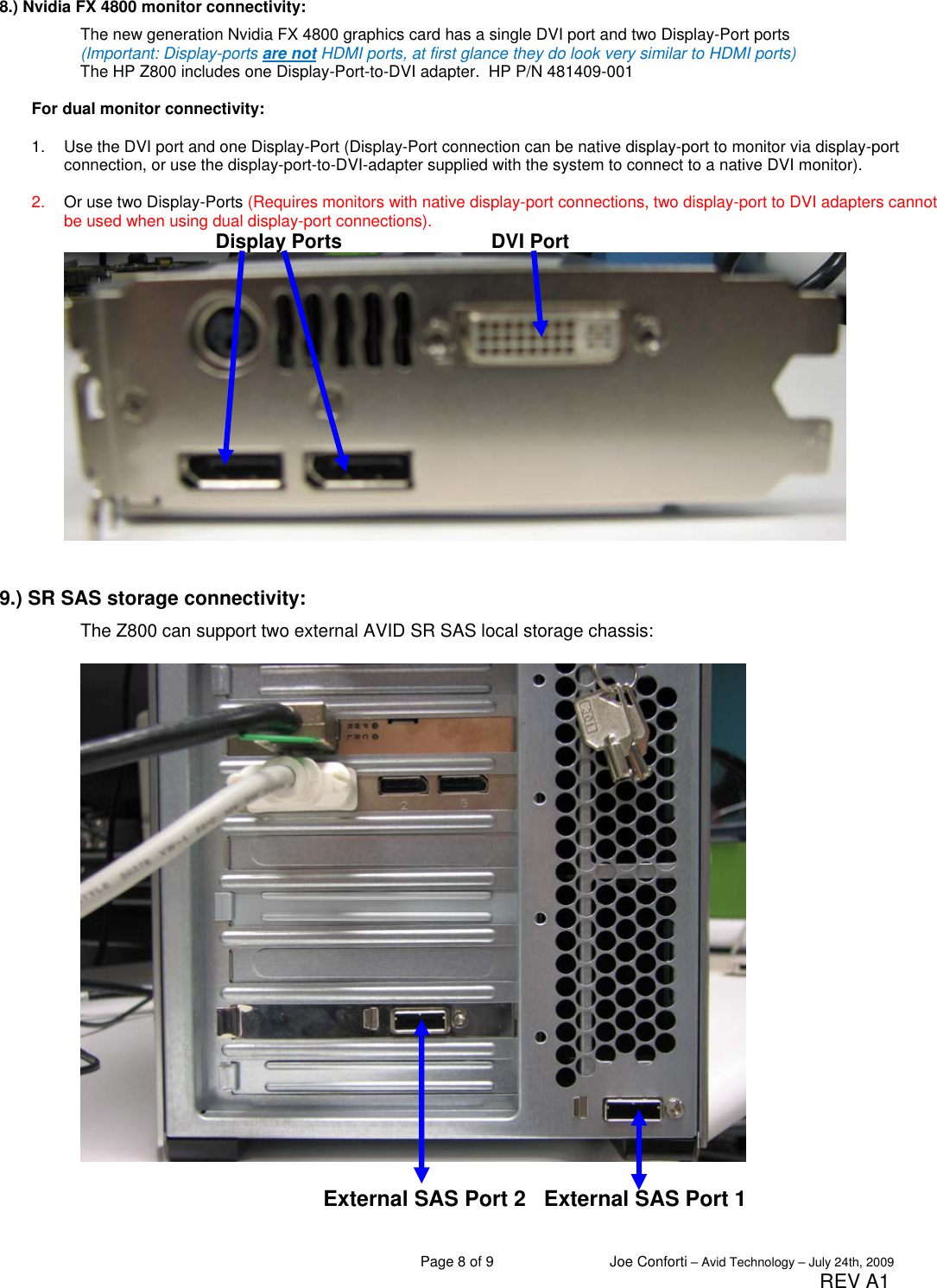 Page 8 of 9 - Avid-Technology Avid-Technology-Hp-Z800-Users-Manual- Avid Configuration Guidelines  Avid-technology-hp-z800-users-manual