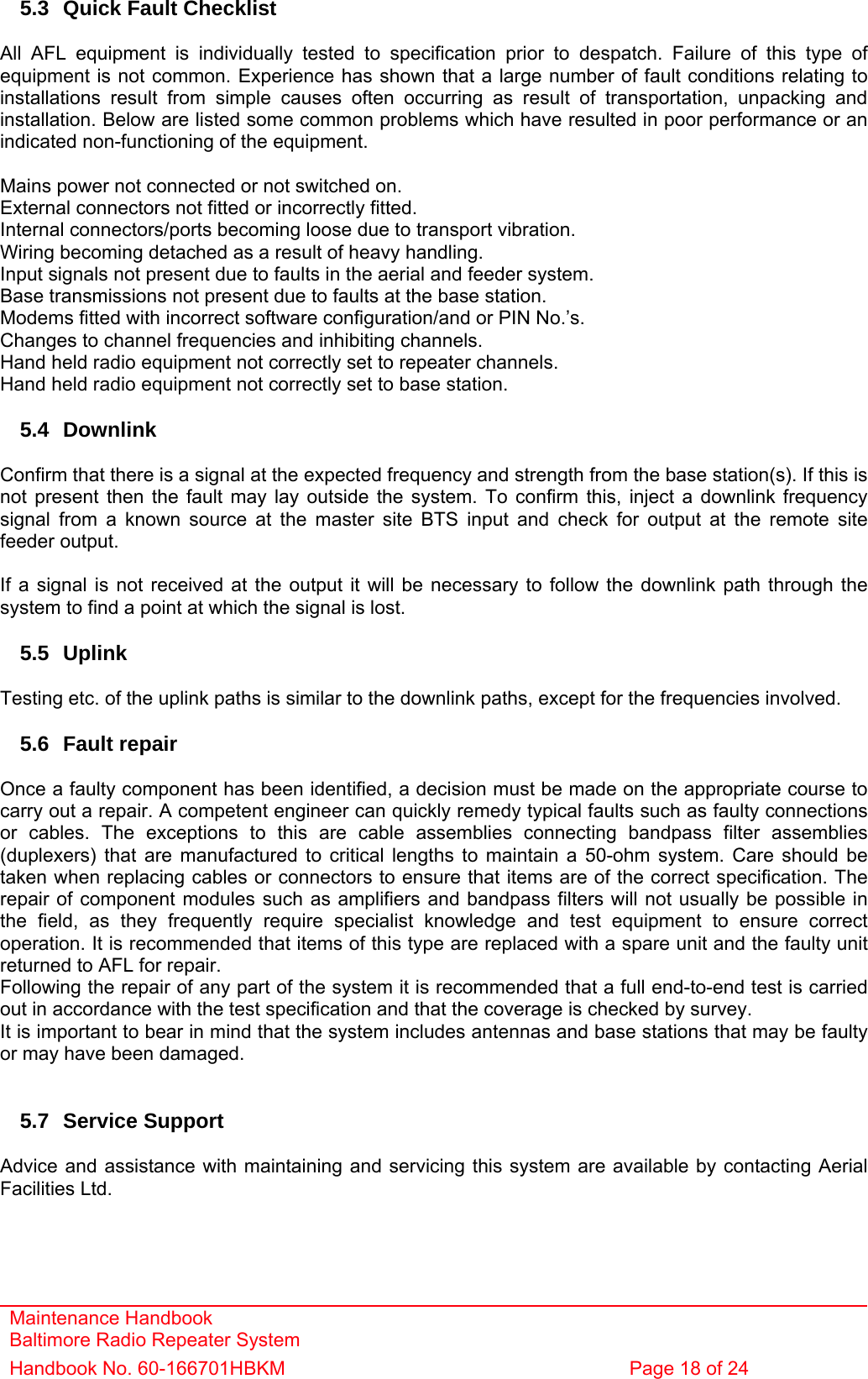 Axell Wireless 601667SERIES 800MHz Remote Repeater type 60166701 User