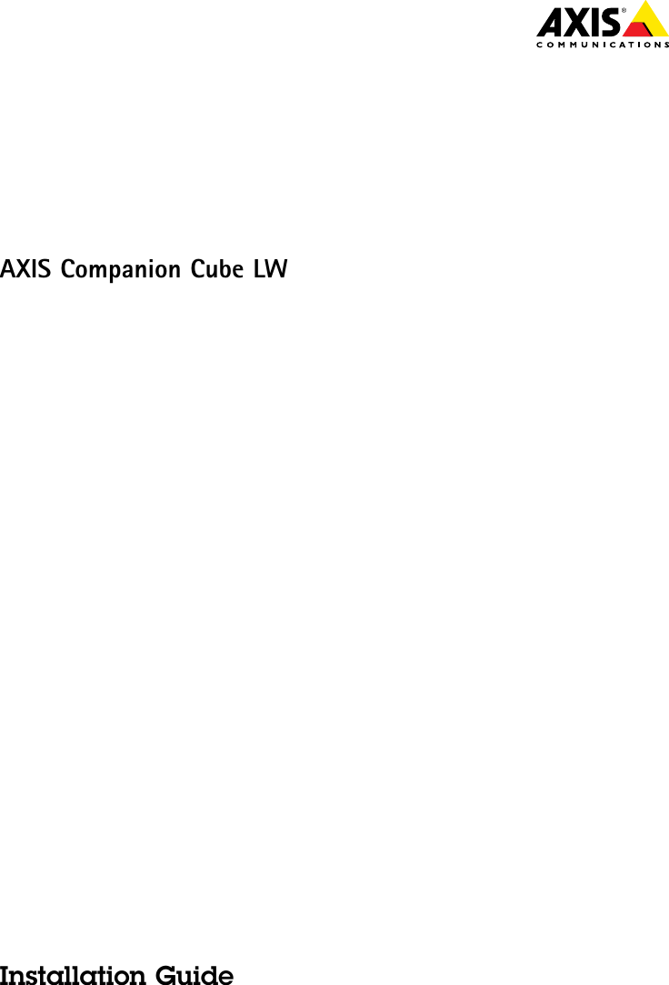 AXISCompanionCubeLWInstallationGuide