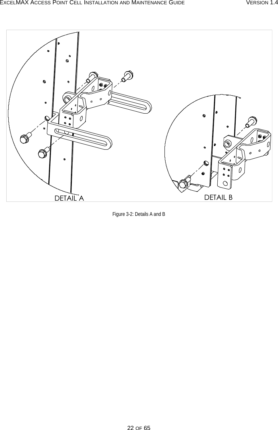 EXCELMAX ACCESS POINT CELL INSTALLATION AND MAINTENANCE GUIDE VERSION 1.422 OF 65Figure 3-2: Details A and B DETAIL A DETAIL B