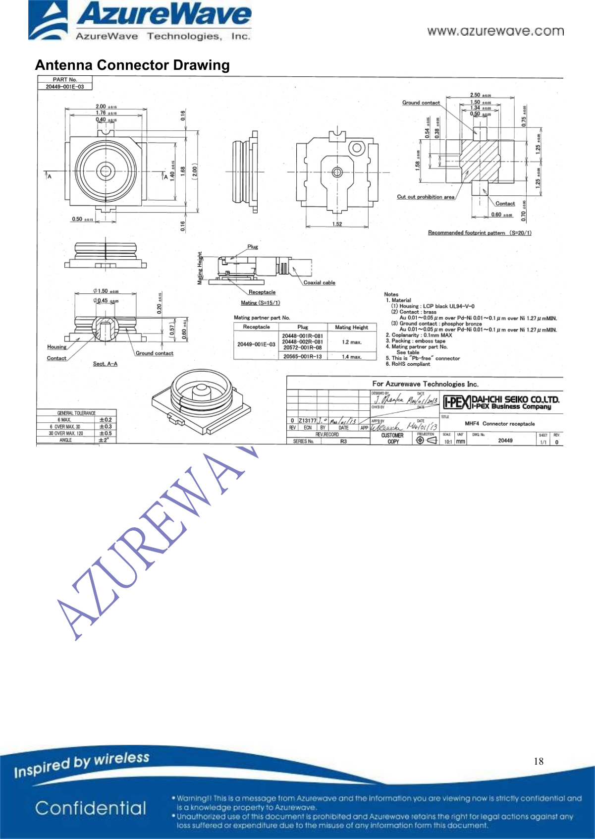   18 Antenna Connector Drawing               