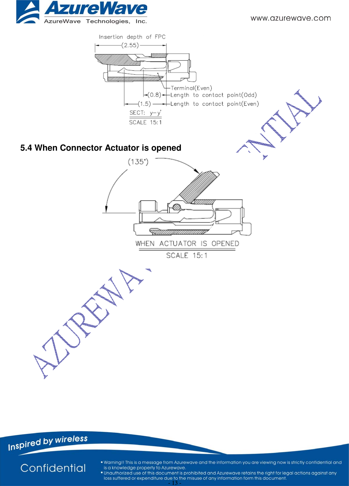  - 13 -   5.4 When Connector Actuator is opened  