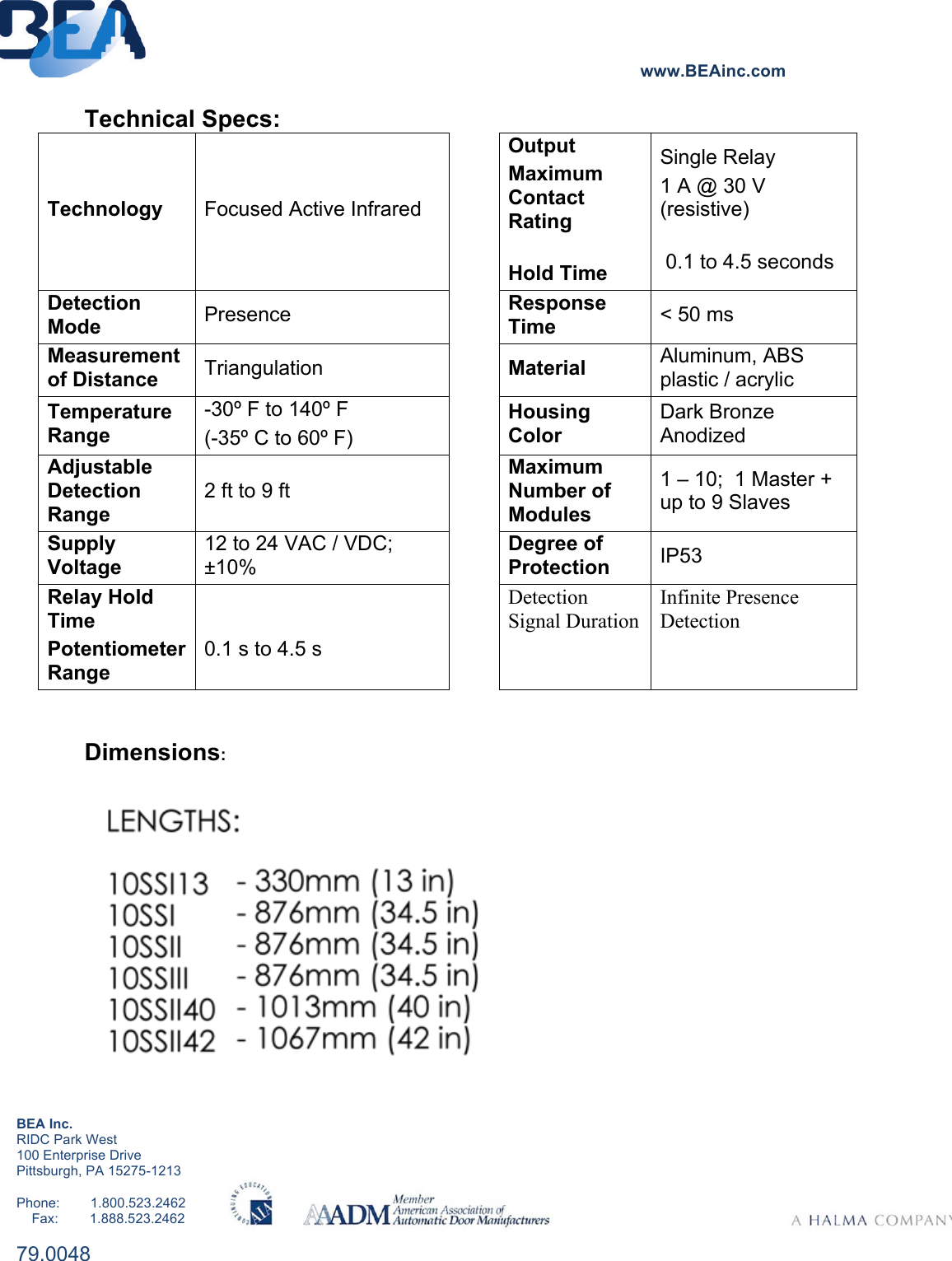 BEA SuperScan Architectural Spec_BEAx Spec Super Scan