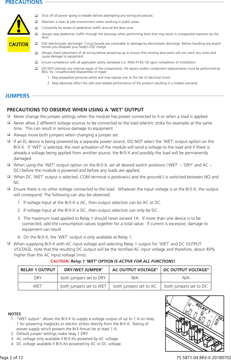 BEA Br3 X Logic Module User Guide