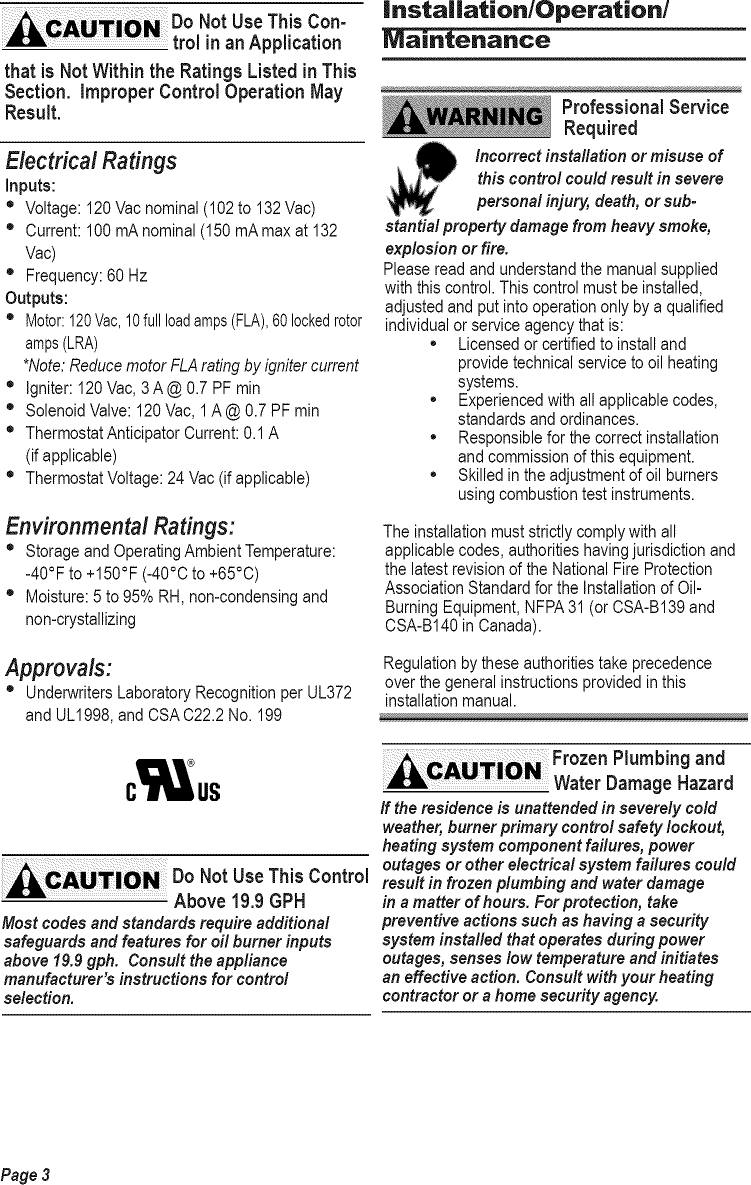 Page 4 of 12 - BECKETT  Burner, Furnace Manual L0805069