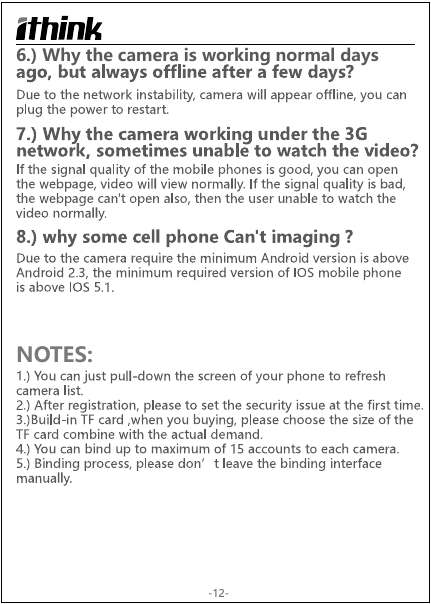-12-NOTES:6.) Why the camera is working normal days 