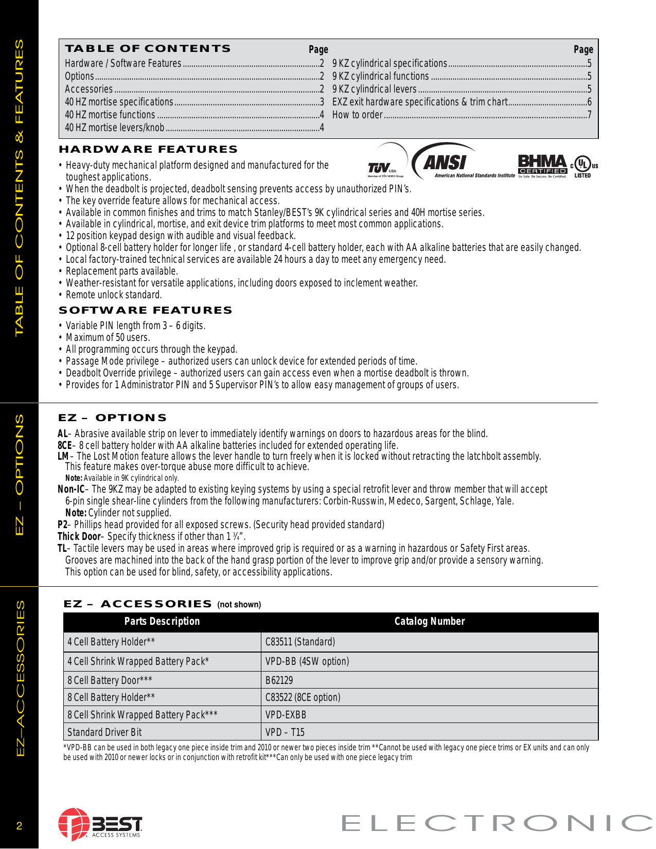 BEST Keypad EZ Series EZseries WEB