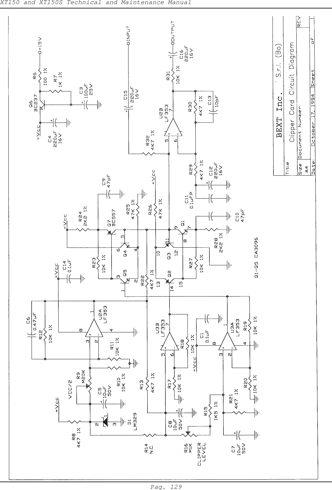 XT150 and XT150S Technical and Maintenance ManualPag. 129