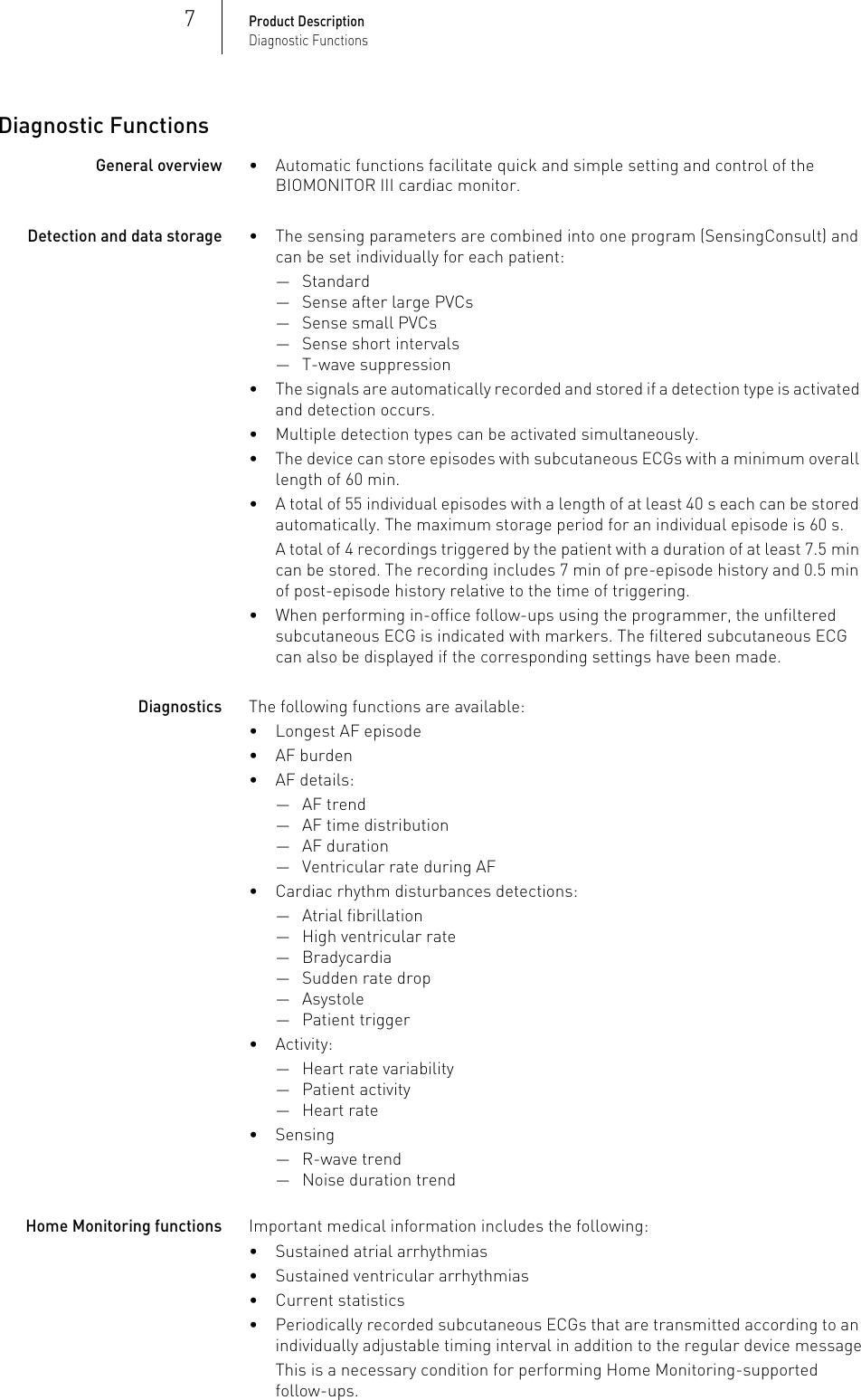 Page 7 of BIOTRONIK SE and KG BM2610 Implantable Cardiac Monitor User Manual P BL 0001136