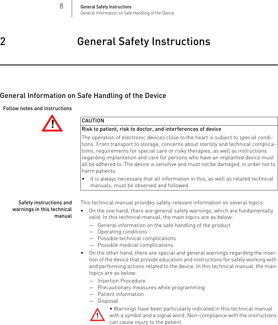 Page 8 of BIOTRONIK SE and KG BM2610 Implantable Cardiac Monitor User Manual P BL 0001136