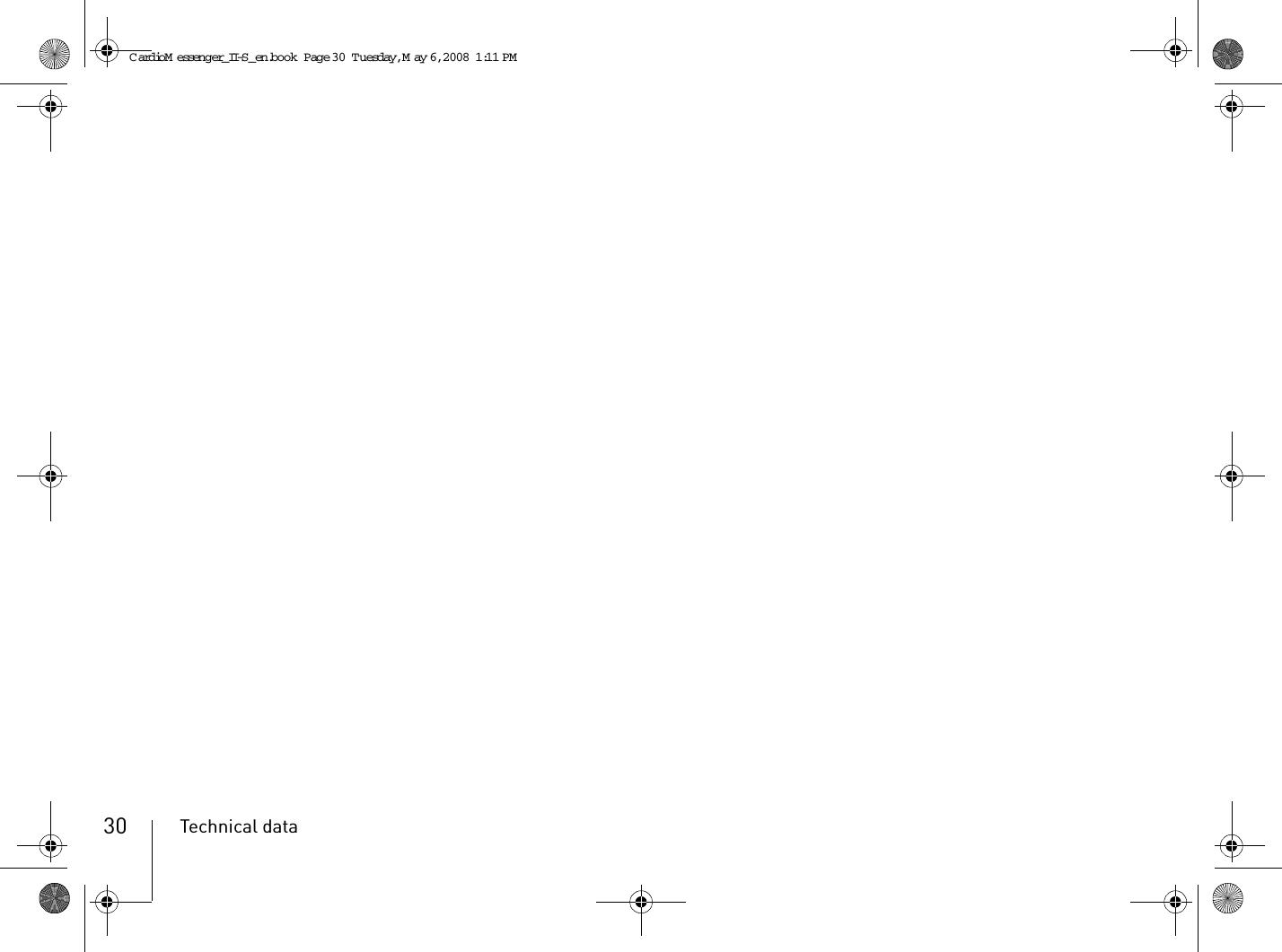 Technical data30CardioM essenger_II-S_en.book  Page 30  Tuesday, May 6, 2008  1:11 PM