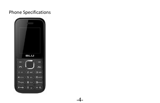  -4- Phone Specifications                                                                                               