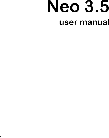    1  Neo 3.5 user manual         