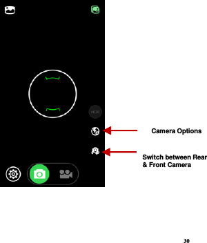 30   Switch between Rear &amp; Front Camera Camera Options 