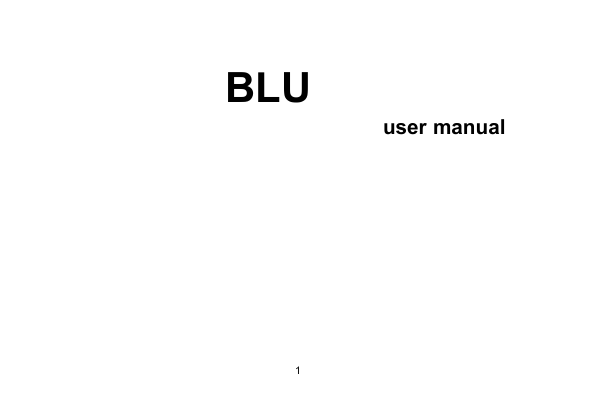 1BLUuser manual