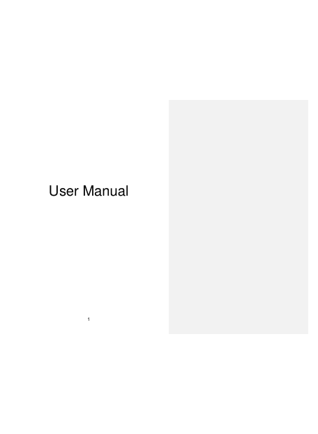  1    User Manual