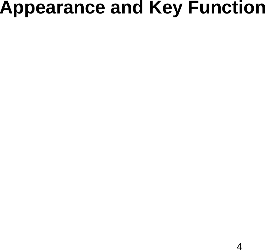   4 Appearance and Key Function  