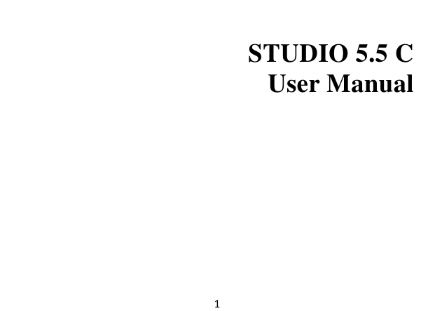 1  STUDIO 5.5 C User Manual     