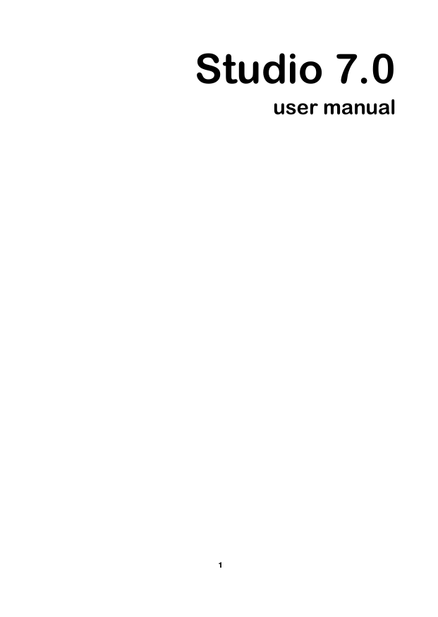    1  Studio 7.0 user manual         