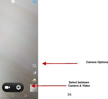   34  Select between Camera &amp; Video Camera Options 
