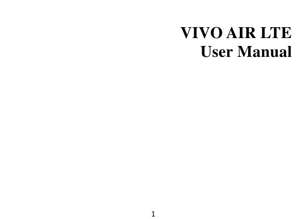 1  VIVO AIR LTE User Manual     