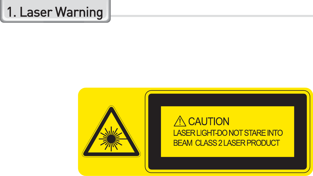 2BI-300 Series Manual1. Laser Warning 
