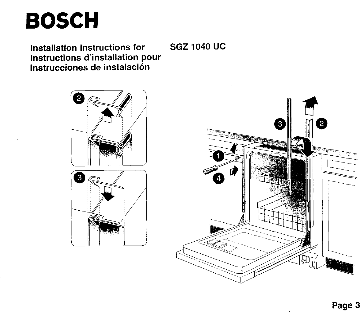 Page 3 of 4 - BOSCH  Dishwasher Manual L0020047