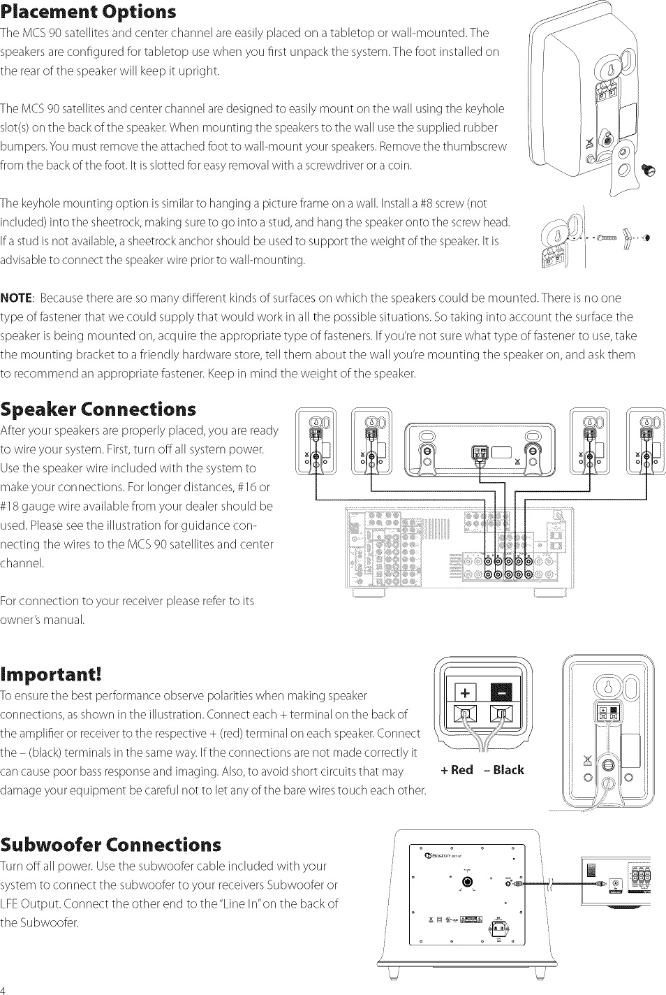 Page 4 of 7 - BOSTON  ACOUSTICS Speakers Manual L0808326